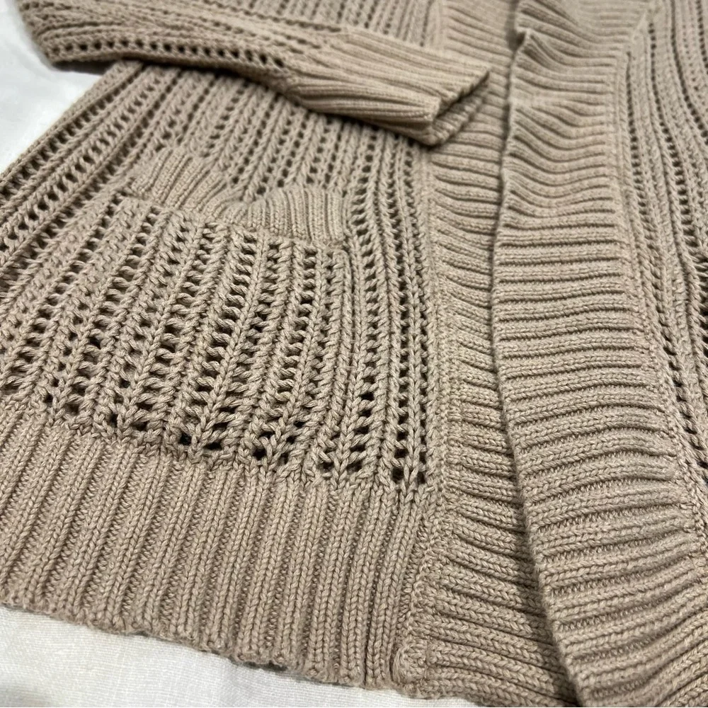 Sunday Best Cream Cotton Open Knit Cardigan‎ - Picture 3 of 5